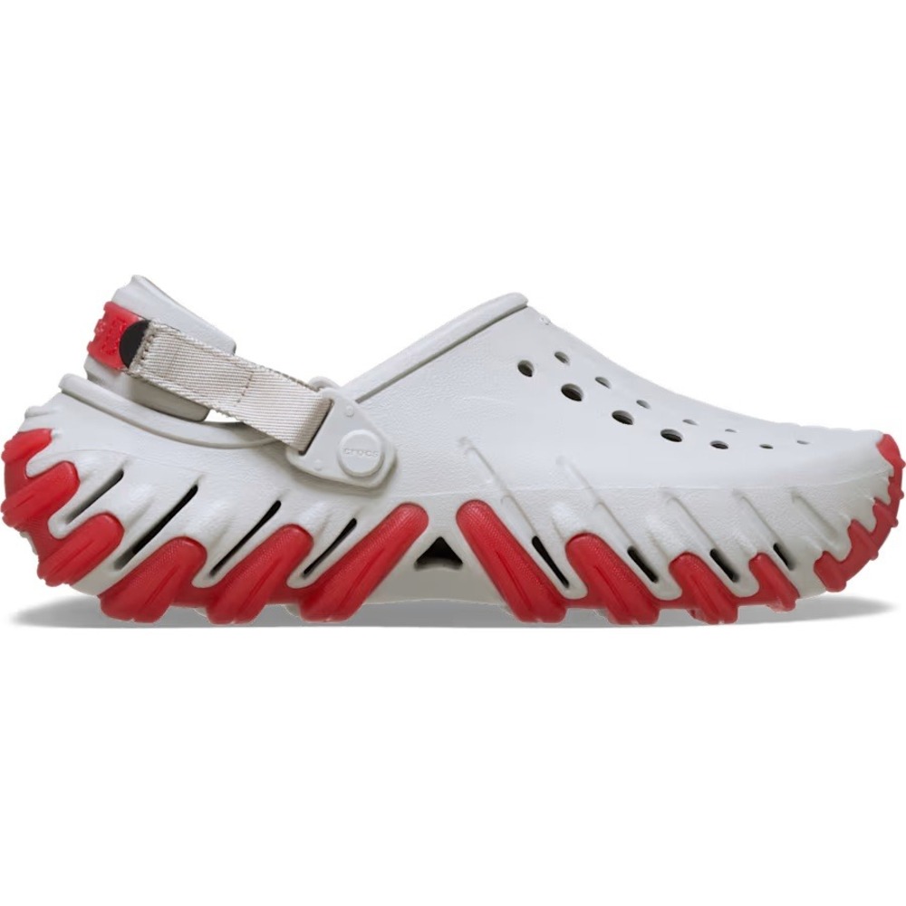 Crocs Echo Clog Icey White Flame Red 211458-1FT Mens 7 Womens 9 NEW